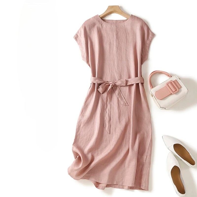 Gray Elara Dress for women, comfortable and versatile. Flattering cinched waist & flowing design for everyday style.