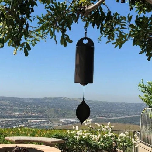 Tranquil Deep Resonance Serenity Bell, an elegant metal wind chime for harmonious outdoor living.