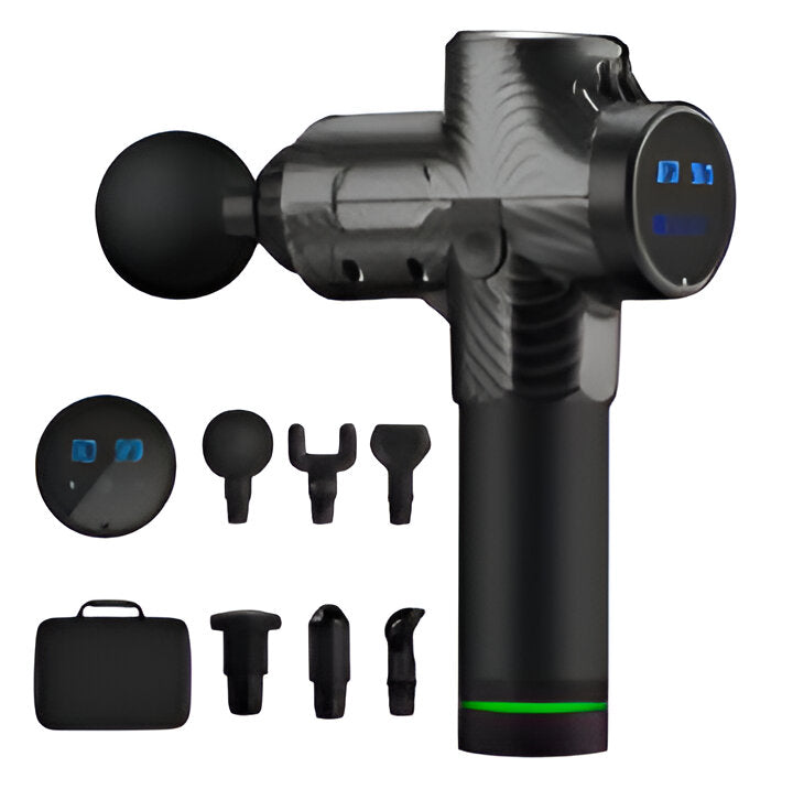 Quiet deep tissue massage gun provides targeted muscle relief & fast recovery for athletes & fitness enthusiasts.