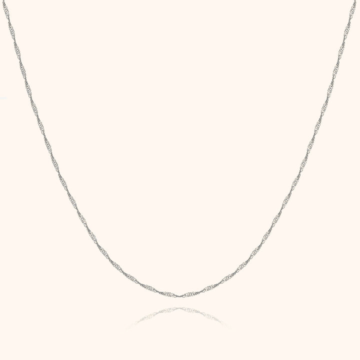Versatile women's adjustable wavy necklace featuring a delicate gold plated sterling silver pendant, elegant jewelry.