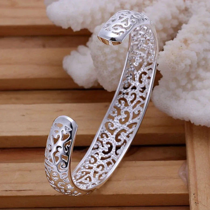 Timeless elegant sterling silver bracelet for women. Delicate fine jewelry, perfect everyday wrist accessory and gift.