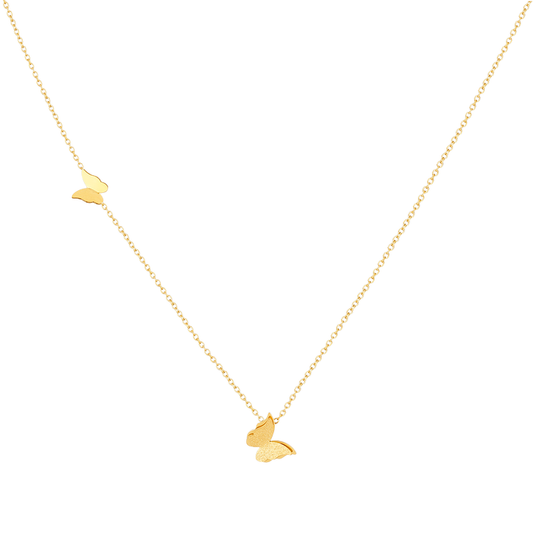 Gold/silver delicate butterfly pendant necklace for women. Intricate design, a beautiful fashion accessory.