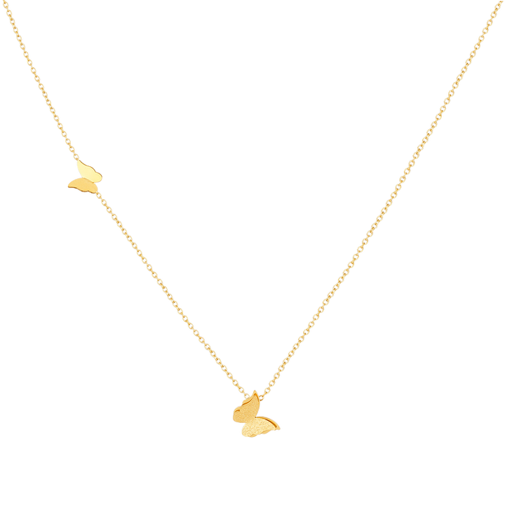Gold/silver delicate butterfly pendant necklace for women. Intricate design, a beautiful fashion accessory.