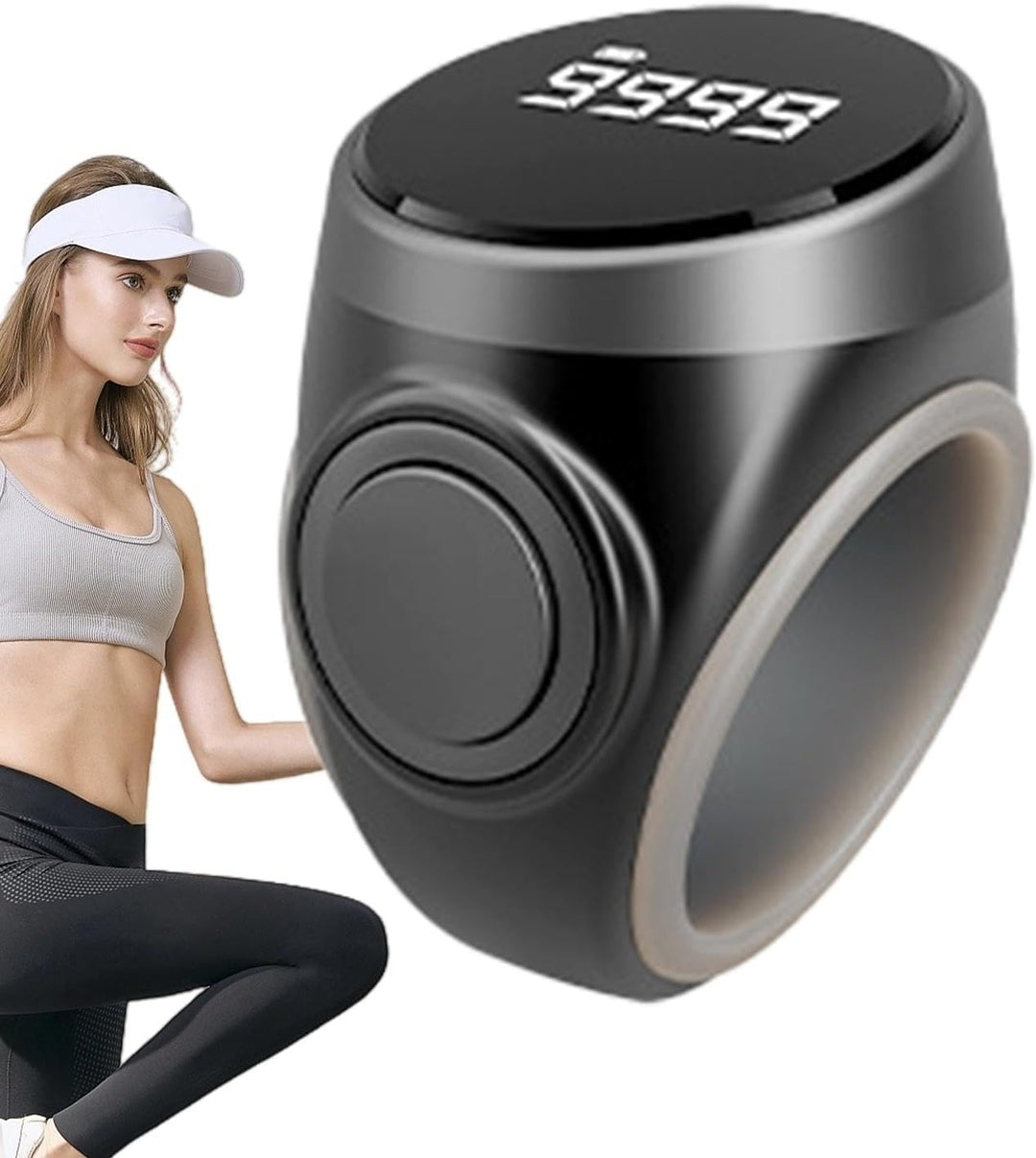 Digital clicker counter ring, comfortable silicone band, secure fit