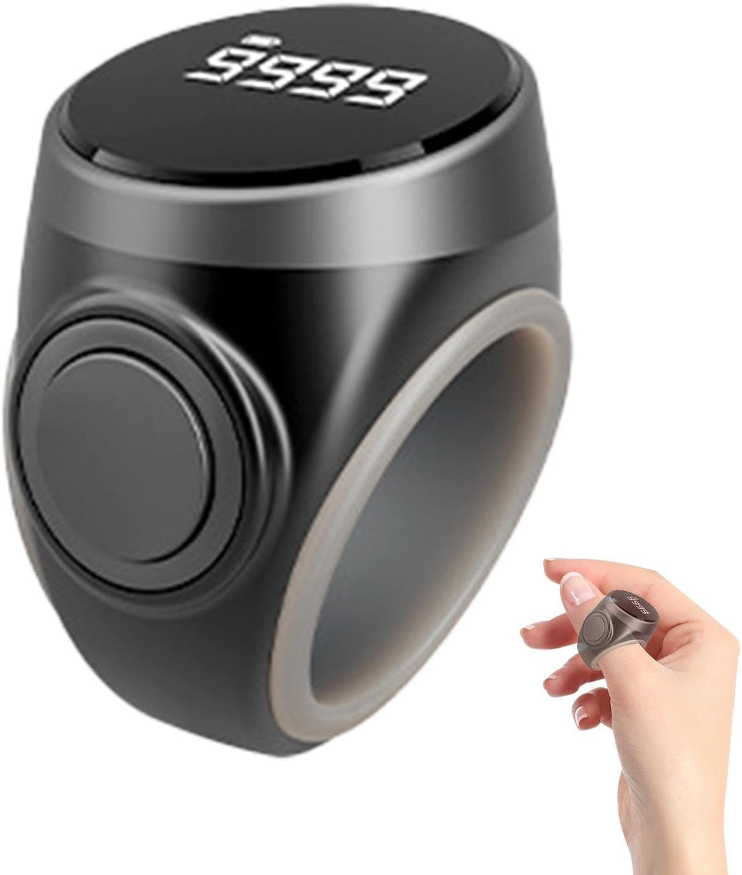 Set of two digital finger counter rings, perfect for shared use or backup