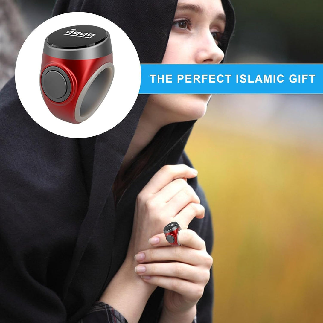 Digital tally counter ring, worn on finger, ideal for prayer & meditation
