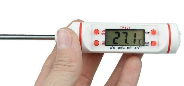 ThermoChef Pro digital meat thermometer with long probe for accurate grilling & roasting.