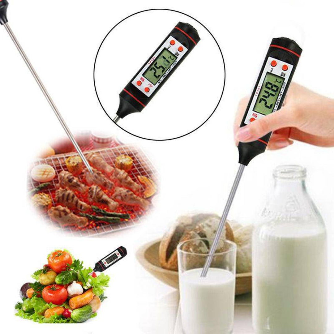 Versatile digital kitchen thermometer, a must-have cooking gadget for precise food temperatures.