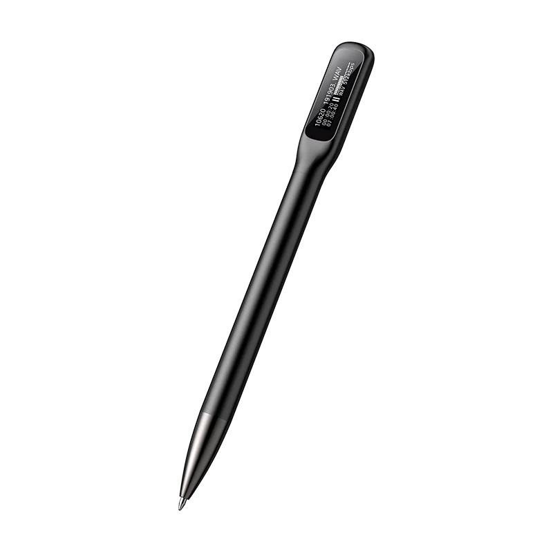 NotePro L65 digital voice recorder pen, perfect for meetings, featuring an OLED screen and easy playback.