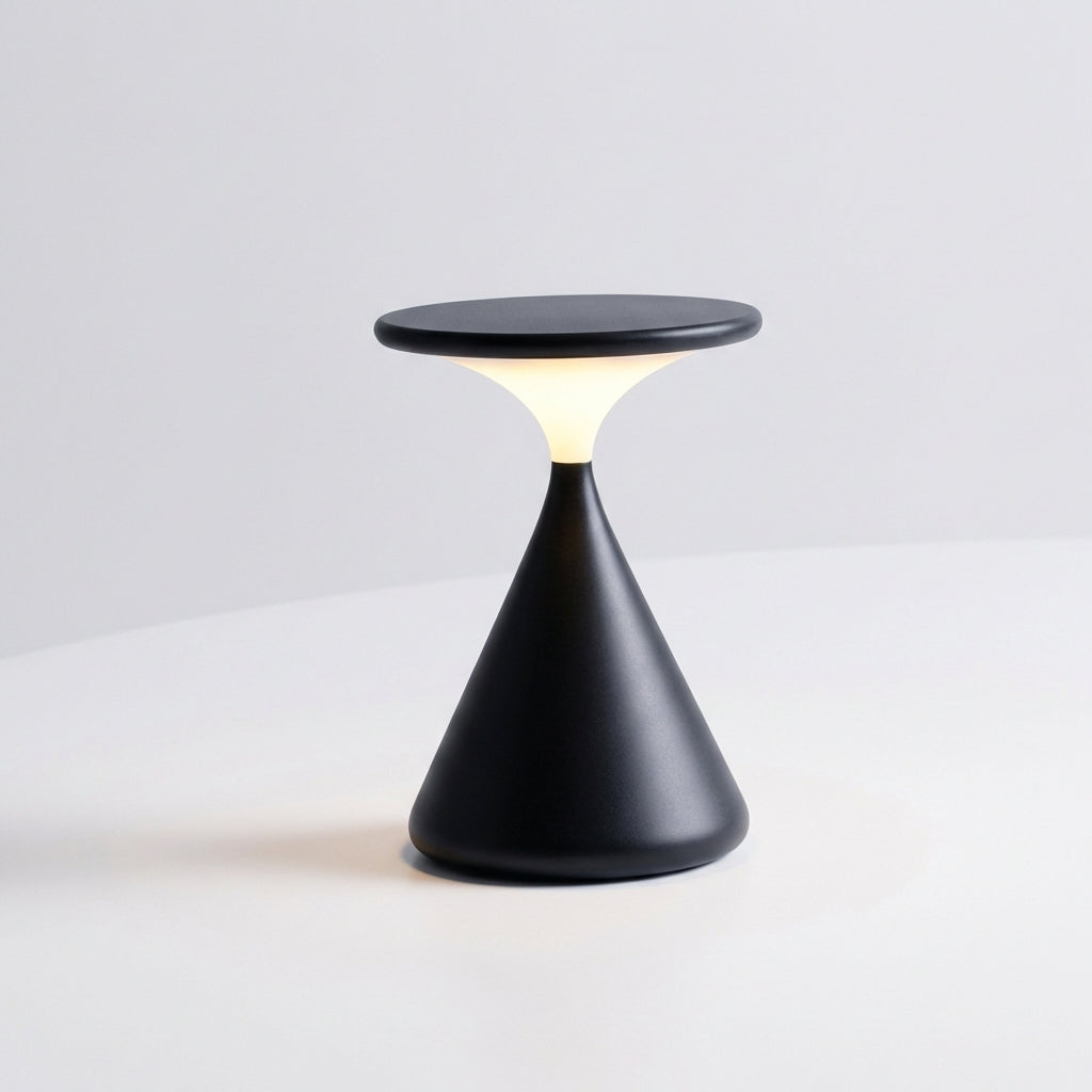 Lumhour dimmable hourglass table lamp, rechargeable, warm LED, adds a modern touch to decor