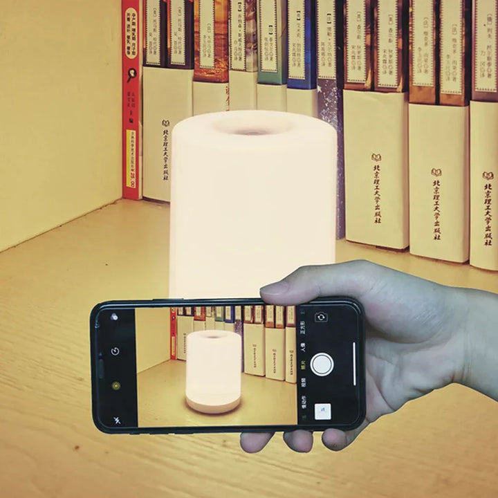 Touchless control dimmable LED desk lamp. Adjust warm or white light for reading, work, or ambient mood.