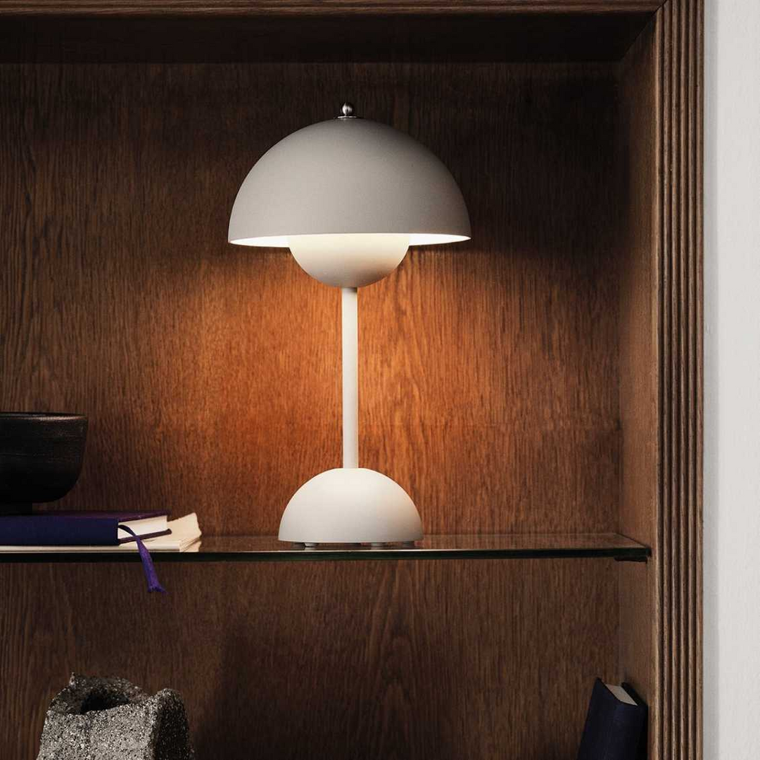 Ambient MoonGlow LED table lamp, dimmable to create a warm atmosphere, ideal for living rooms.
