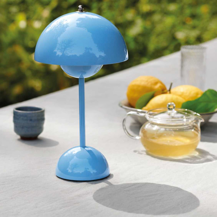 Stylish MoonGlow LED table lamp, dimmable for custom brightness, a focal point in contemporary decor.