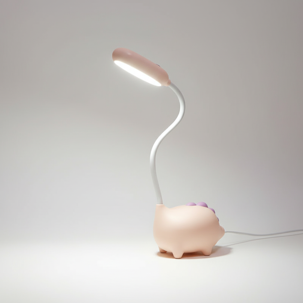 Dinolume kids LED night light, touch control, eye-friendly, portable & rechargeable for bedside.