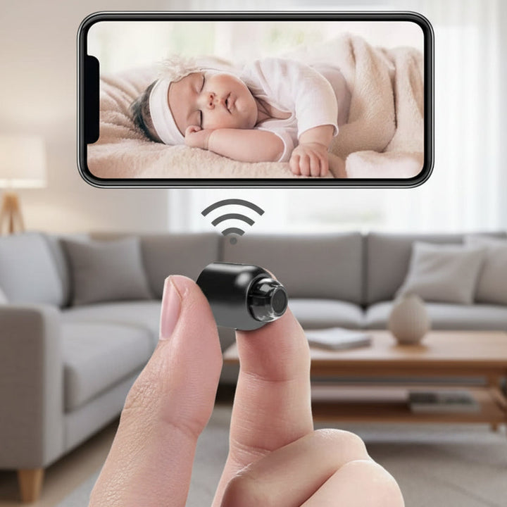 Discreet wireless camera with HD night vision for covert home surveillance.