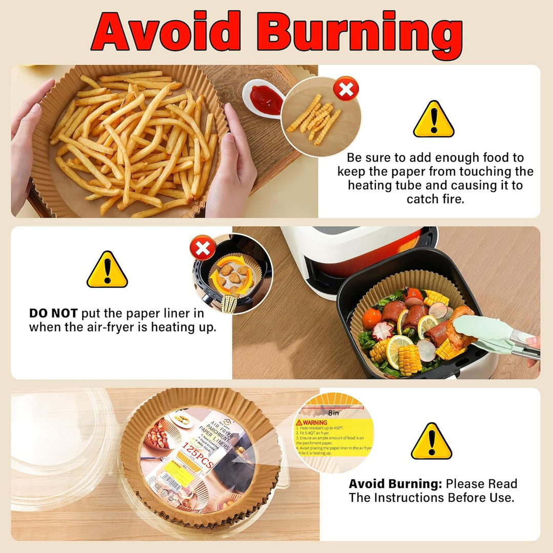 Disposable air fryer liners in a kitchen setting, simplifying meal prep & cleanup