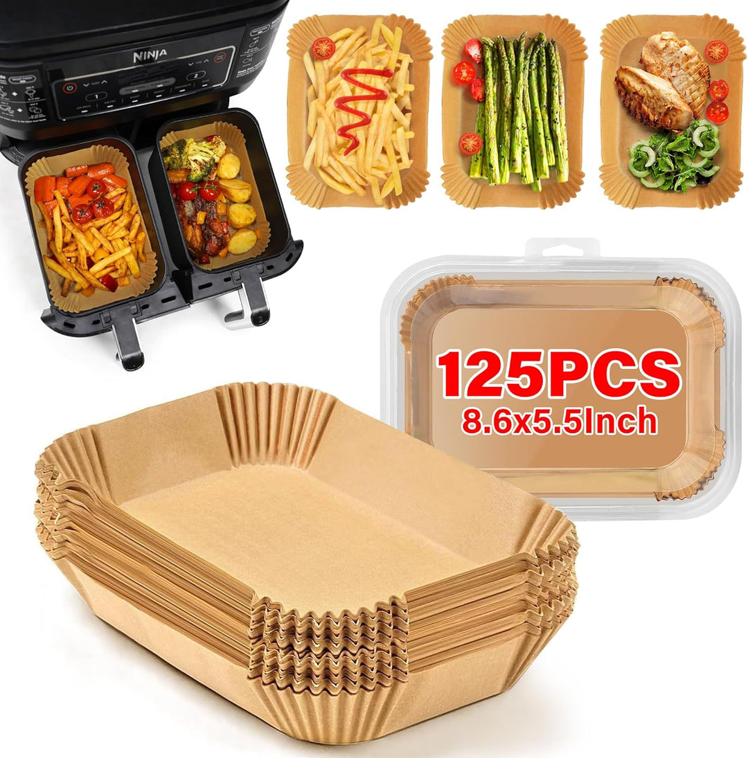 Air fryer with a fresh, non-stick disposable liner inside, clean cooking solution