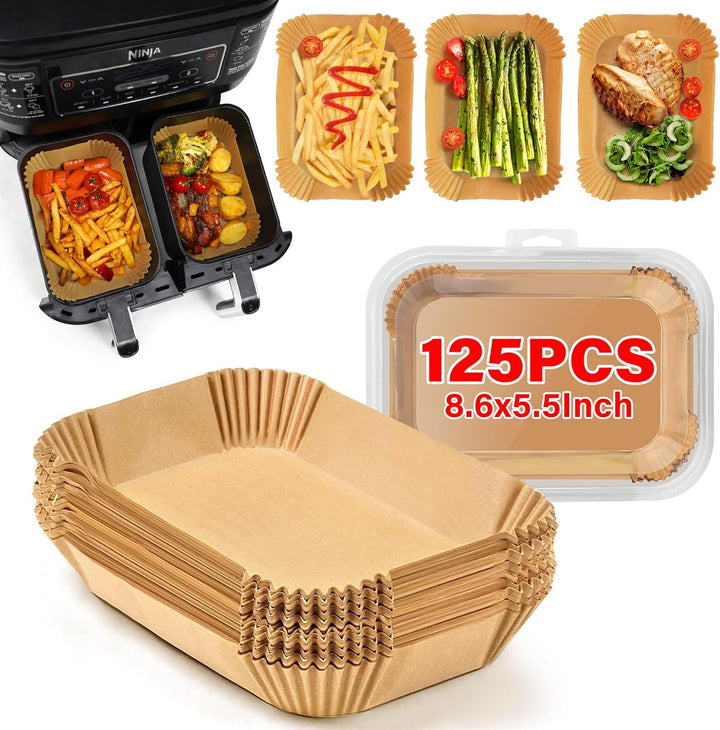 Air fryer with a fresh, non-stick disposable liner inside, clean cooking solution