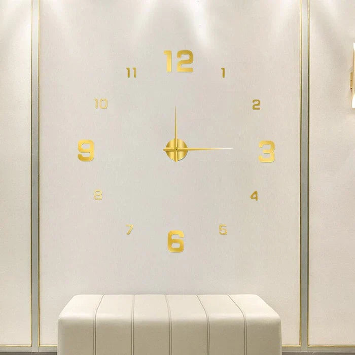 Large customizable DIY wall clock, perfect for modern interior design.