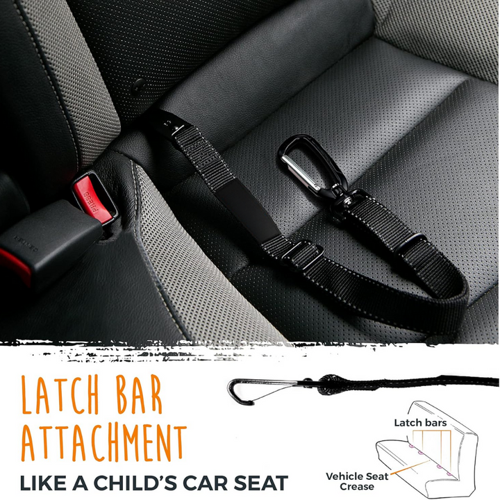 Universal pet restraint for cars, dog seatbelt with strong clasp, pet safety gear.