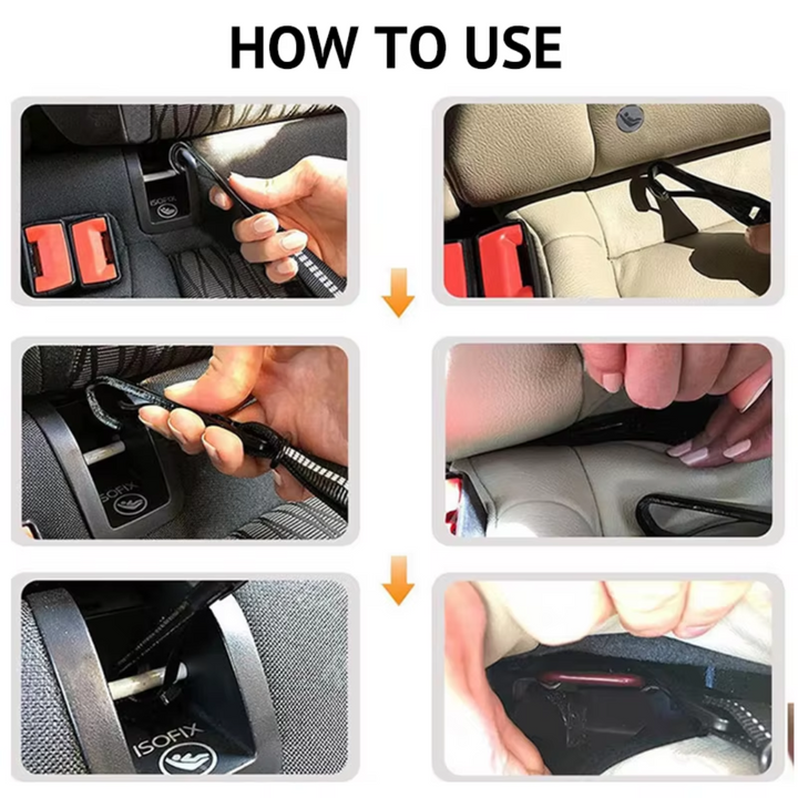 Pet car safety seatbelt, ideal for small to large dogs, durable and adjustable for travel.