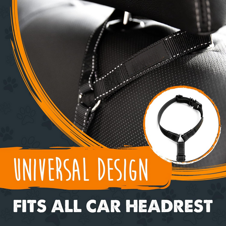 Adjustable dog car safety seatbelt, ensuring pet security and preventing driver distraction.