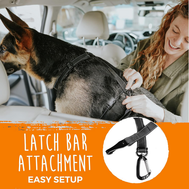 Dog car safety belt, heavy-duty pet restraint for comfortable and secure road trips.