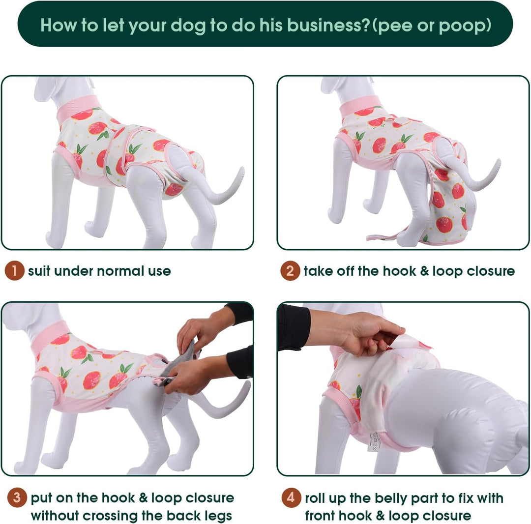 Soft fabric detail of a pet post-surgery recovery suit, designed for pet comfort.