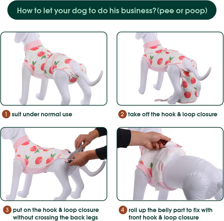 Soft fabric detail of a pet post-surgery recovery suit, designed for pet comfort.