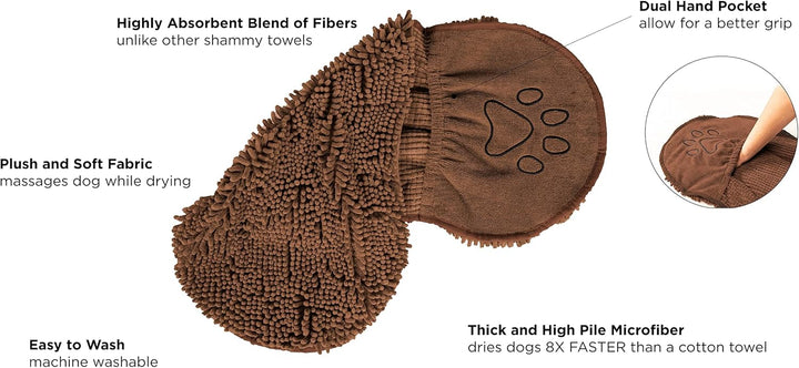 Practical quick-dry microfiber towel for dogs, essential for efficient and soft pet care.