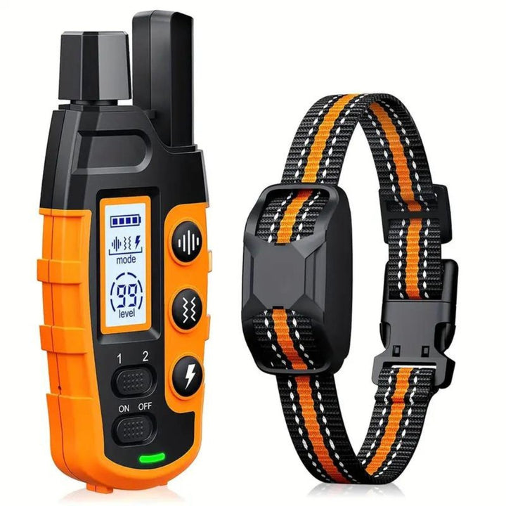 Dog training collar with remote, multiple modes for pet obedience & behavior correction.