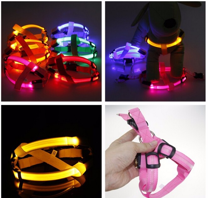 Glow&Go LED dog harness makes night walks safer & more fun. A must-have light-up pet accessory for safety.