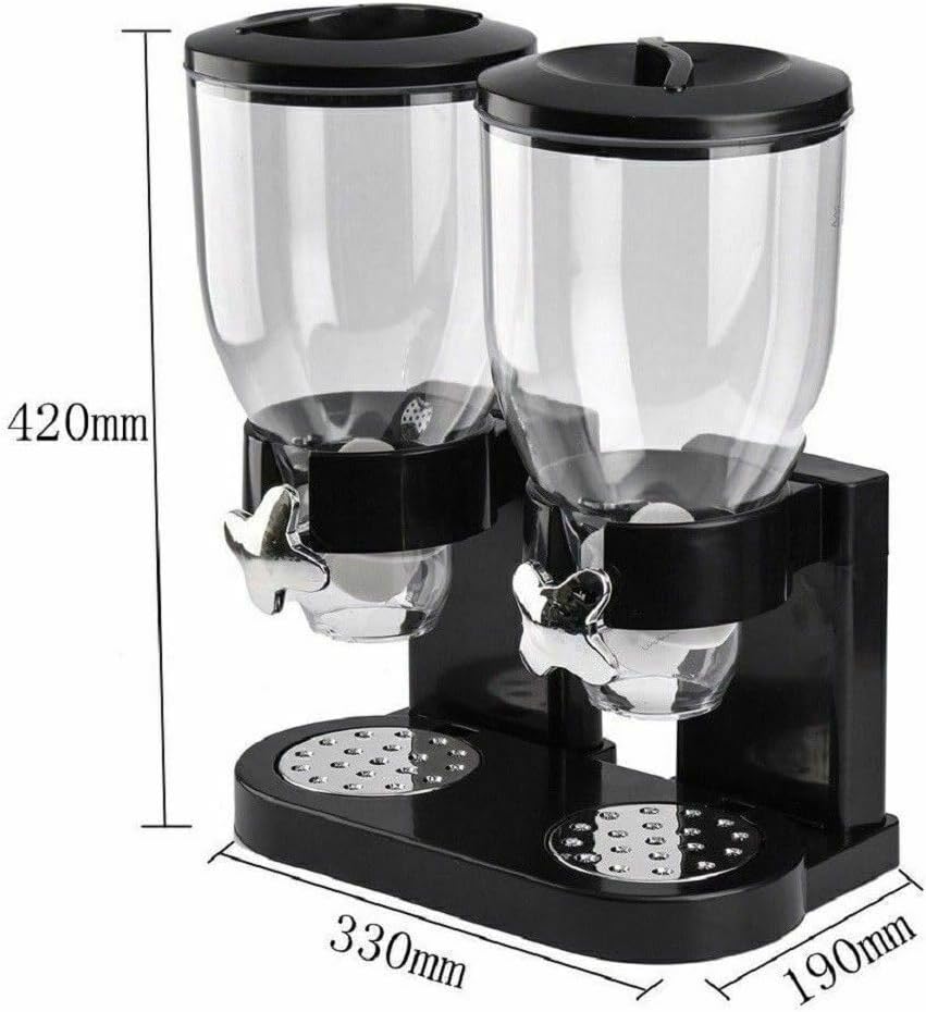Large capacity double cereal dispenser, suitable for families and frequent use