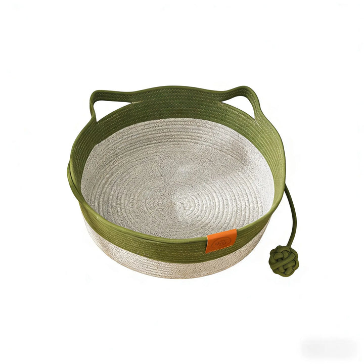 Handwoven Cotton Rope Cat Bed for Cozy Feline Retreat