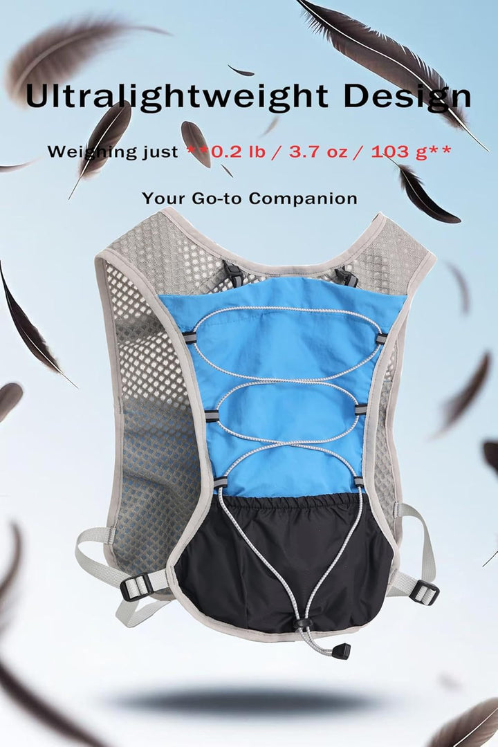 Runner stretching while wearing the Dravien hydration vest, highlighting flexibility and comfort