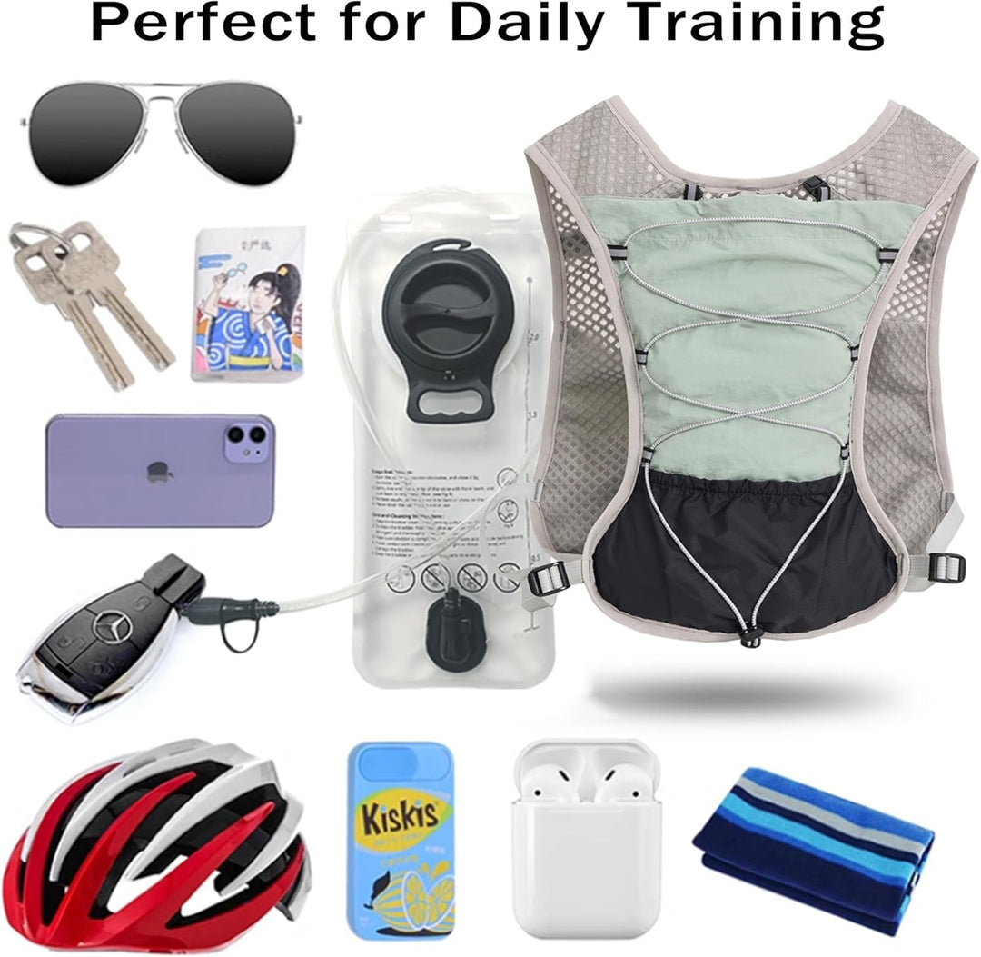 Dravien hydration vest in black color, sleek and functional for any runner or cyclist
