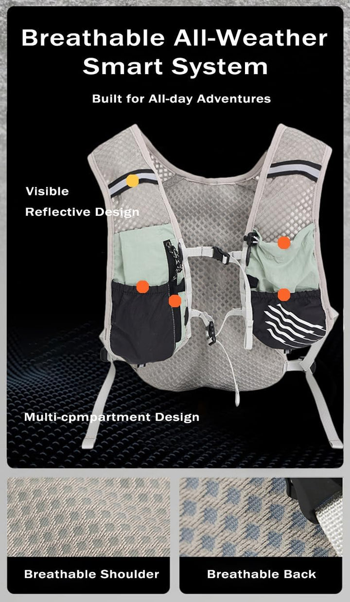 Dravien hydration vest being packed for a trip, compact and easy to carry for outdoor adventure