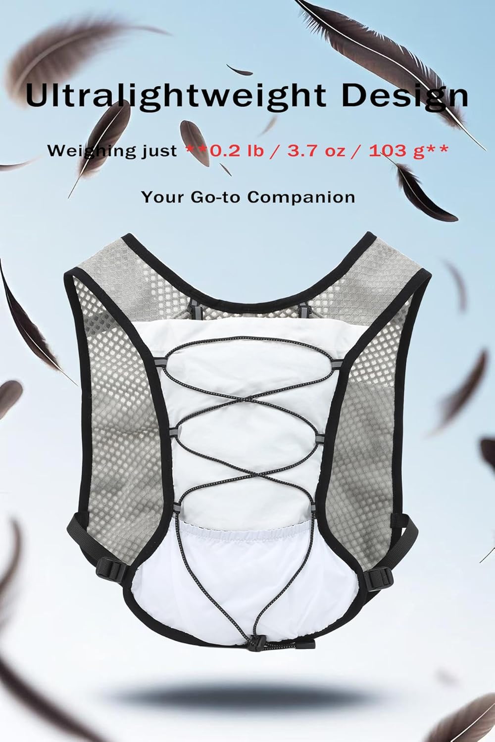 Dravien Ultra-Light Hydration Running Vest on a female runner, side view, showing ergonomic fit
