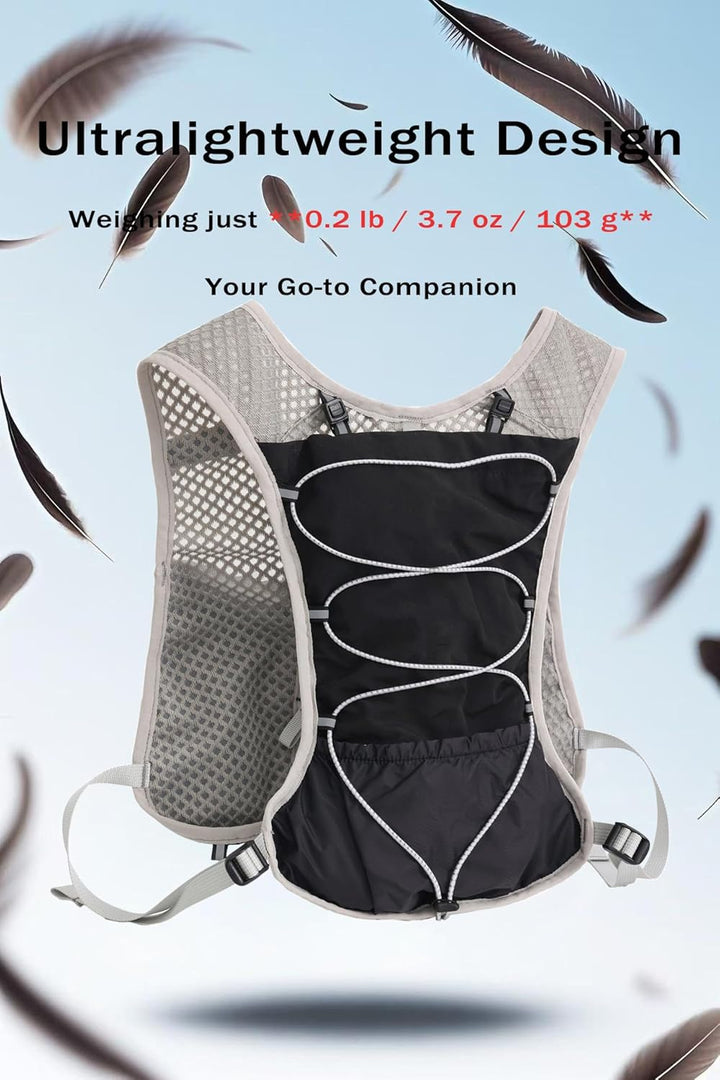 Detail of the anti-bounce design of the Dravien Ultra-Light Hydration Vest for runners
