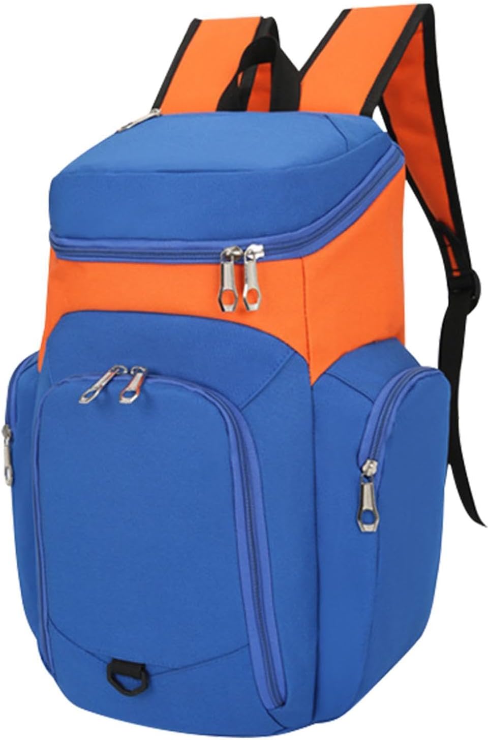 Close-up of the zipper and branding on the Draycor Men's 30L Large Basketball Sports Backpack.