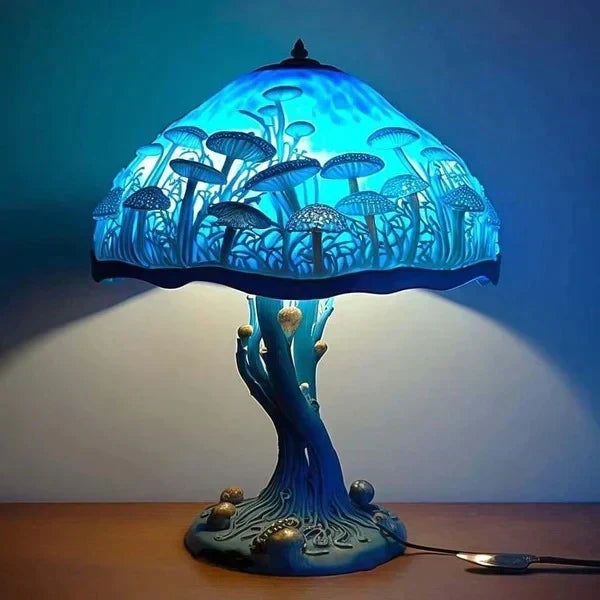 Versatile DreamGlow Stained Glass Lamp. Ideal for bedroom, living room, or study, providing decorative mood lighting.