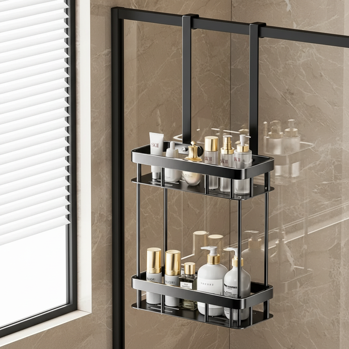 Drill-Free Hanging Shower Caddy Shelf