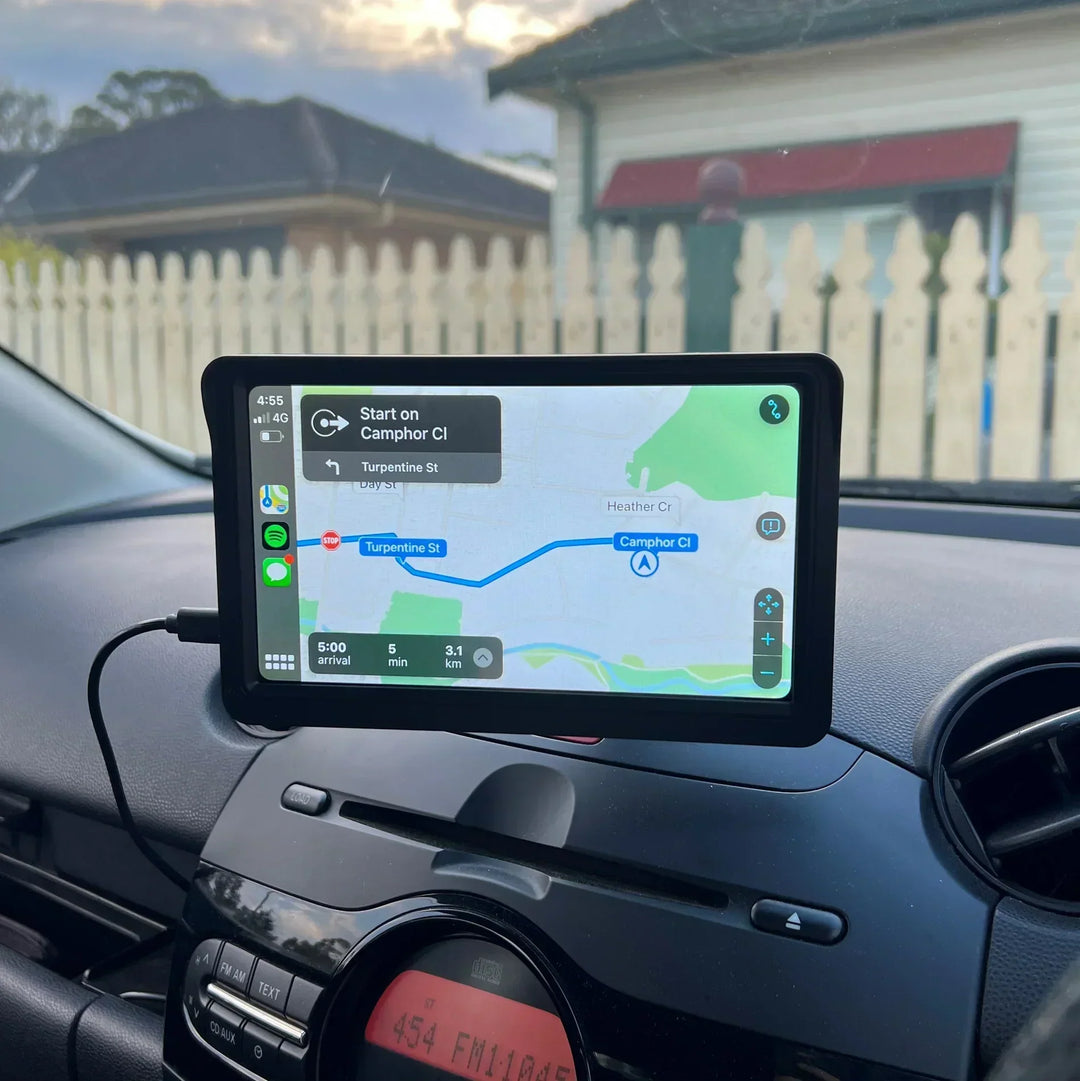 DrivePlay Pro 2+ showcasing its sleek design for enhanced in-car connectivity