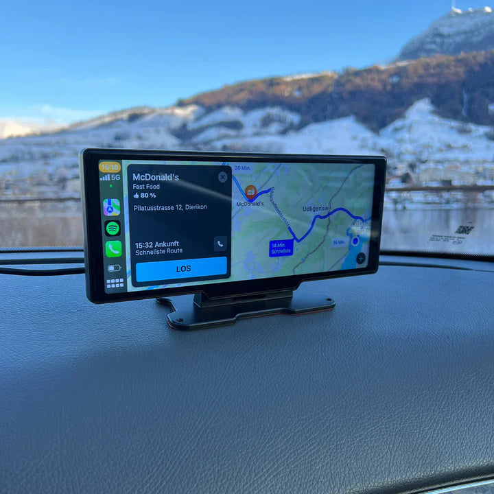 DrivePlay Pro 2+ portable screen providing seamless CarPlay experience in any car