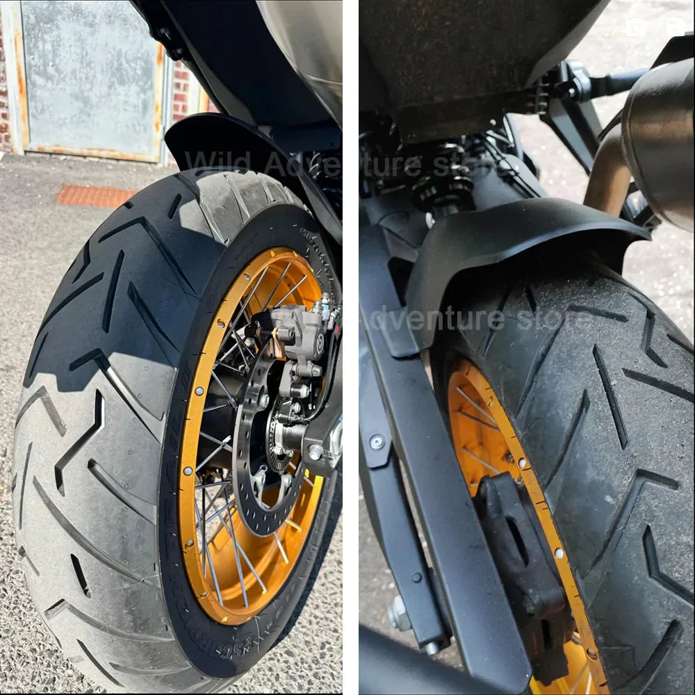 DS900 & DS900X Raven mudguard, a black plastic motorcycle accessory for rear wheel splash protection