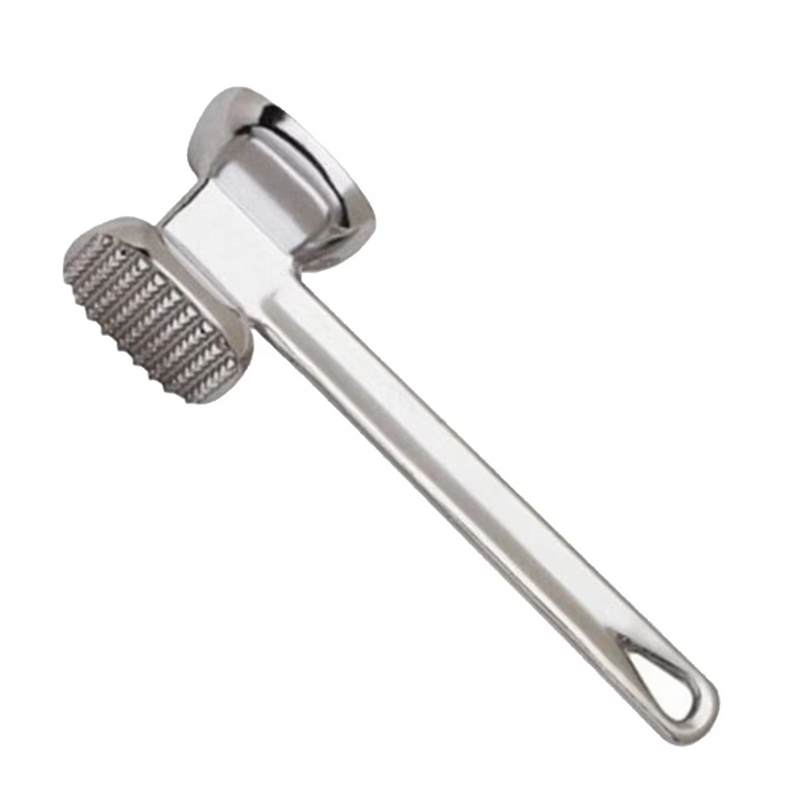 Ergonomic meat tenderizer hammer, heavy-duty kitchen tool for effortless tenderizing and flattening meats.