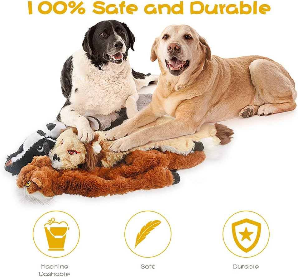 Five durable squeaky chew toys, an excellent choice for canine enrichment