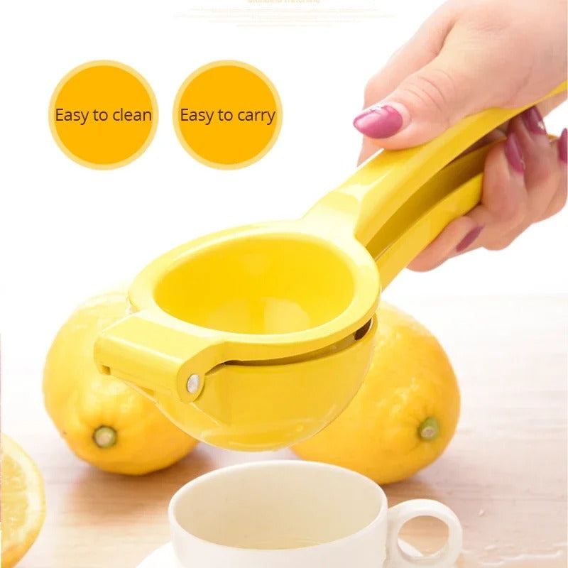 Versatile manual aluminum juicer for oranges, limes, and other citrus fruits.