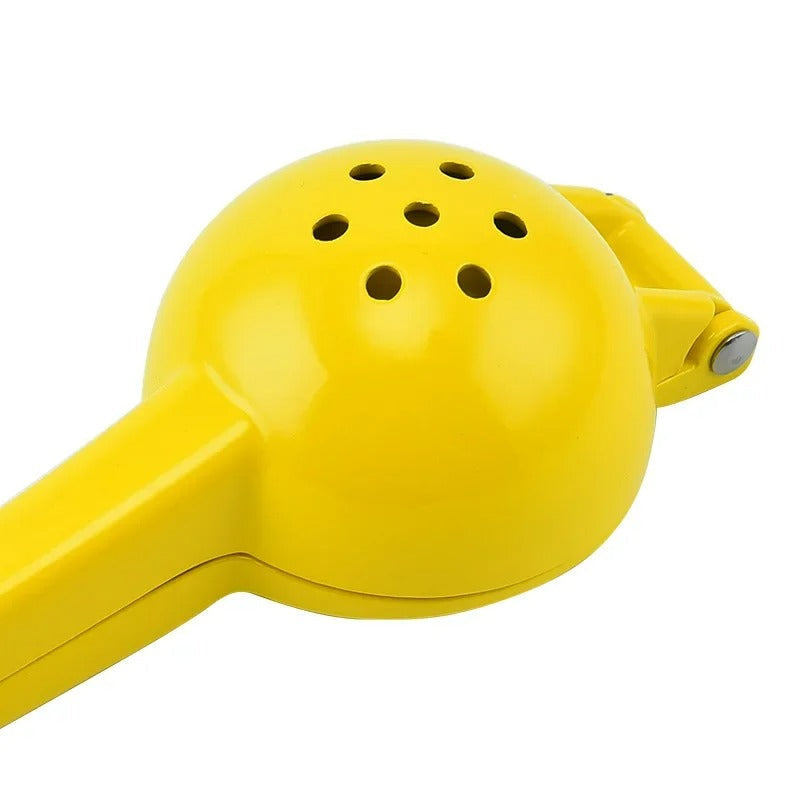 Compact aluminum citrus juicer, an essential manual kitchen tool for healthy living.