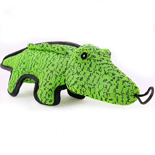 Strong crocodile dog toy, built for heavy chewers. Interactive, indestructible, and durable for playful dogs.